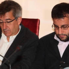 Francisco Fernández e Ibán García del Blanco, en un momento del Pleno municipal.