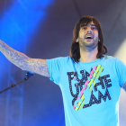 Melendi en un momento de su actuación en Bembibre, el año pasado