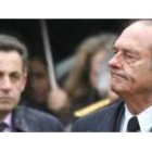 Sarkozy, al fondo, recibió ayer un más que particular apoyo de Chirac