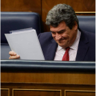 El ministro José Luis Escrivá en el Congreso. MARISCAL