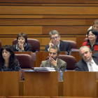 Bancada socialista, con Ana Redondo al frente, ayer.