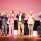 Dirigentes locales del PSOE  con la presidenta Narbona. DL