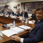 José Ramón Lete y los presidentes de la federaciones territoriales en la reunión mantenida en el CSD.