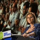 La secretaria general del PP, María Dolores de Cospedal, durante el acto de ayer. JULIO MUÑOZ