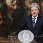 El primer ministro italiano, Paolo Gentiloni, durante una rueda de prensa en Roma.