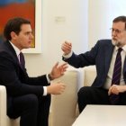 Reunión entre Mariano Rajoy y Albert Rivera, en la Moncloa, el pasado 17 de mayo.