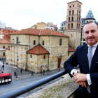 Pablo Junceda, director general de Sabadell Herrero, en la sede del banco en León.