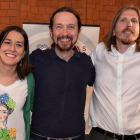 ANA MARCELLO EL PASADO JUEVES EN LA VISITA A LEÓN DE PABLO IGLESIAS