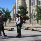 Rodaje de un documental sobre el Camino de Santiago en Astorga.