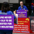 Manifestación contra los abusos sexuales a menores, en Sídney, en febrero del 2016.