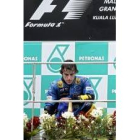 Un agotado Alonso tras su triunfo el fin de semana en Malasia