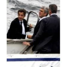 Sarkozy visitó ayer una base de las fuerzas aeronavales atómicas