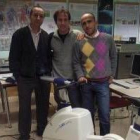 Gerardo Villa, José A. Rodríguez y Juan García en el laboratorio donde se realizaron las pruebas