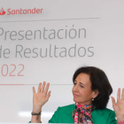 Ana Botín anuncia los resultados del año 2022, el jueves en Madrid.. JUAN CARLOS HIDALGO