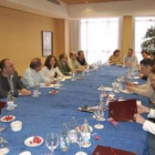 Los representantes de las asociaciones de periodistas, ayer en Valladolid
