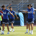 Sobrino, detrás de Melero, sigue entrenando con normalidad a la espera de acontecimientos.