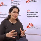 Trabajo de zonificación en una residencia de León en la primera visita de un equipo de MSF. DL