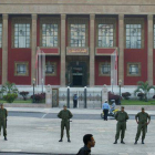 Fachada del Parlamento marroquí, en Rabat.