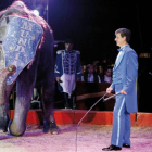 Cayetano Martínez de Irujo, en un momento del espectáculo circense.