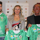 Nacho Lewin, a la derecha, durante la presentación del convenio de emisión de partidos de 15tv.es con el Atlético Astorga.