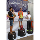 El podio al final de la carrera con Alberto González primero. DL