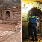 El arco de San Esteban de Nogales en un restaurante y en el monasterio. GUARDIA CIVIL /DL