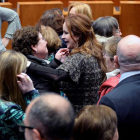 Silvia Clemente en un acto con mujeres el día 8. NACHO GALLEGO