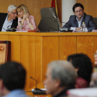 Todo el equipo de Gobierno del PSOE-PAL, durante el Pleno de Presupuesto del pasado jueves. JESÚS