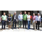 Los integrantes del Patronato, tras la reunión en La Pola de Gordón.