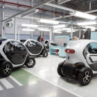 Fabricación del vehículo eléctrico en la factoría Renault.
