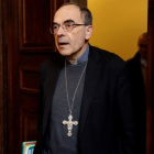 El cardenal francés Philippe Barbarin, momentos antes de su comparecencia en Lyon. ALEX MARTIN