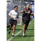 Ronaldo trotó ayer por la Ciudad Deportiva junto al preparador físico