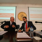 Pereira y Hernáiz, ayer en la jornada sobre el Código Penal.