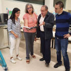 Parte de los inventores, de izquierda a derecha: Paloma ﻿González, Angela Díaz, Arsenio Fernández y Luis Ramos. DL
