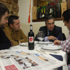 Sergio Cancelo Anuncibay, Georgino Fernández, José Fernández Nieto y Ángel Fraguas durante un momento de Las Tertulias de La Parrilla del Húmedo.