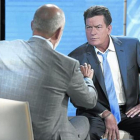 Charlie Sheen, durante la entrevista en la que reveló que era portador del virus del sida, el pasado noviembre.