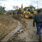 Imagen de las obras de reparación de la avería del pasado seis de diciembre