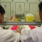 Investigadores trabajando en las instalaciones del Instituto de Biomedicina de la Universidad.