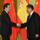Mariano Rajoy saluda al presidente de China, Xi Jinping. ZIPI