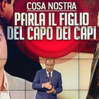 Imagen del programa de la RAI 'Porta a porta', programa que dirige y presenta Bruno Vespa, uno de los profesionales estrella de la tele estatal italiana.