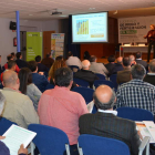 Imagen de una de las conferencias de la jornada de riego, celebrada ayer en Santa María. MEDINA
