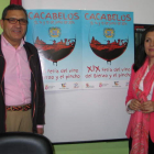 Adolfo Canedo y Misericordia Bello, ayer en Cacabelos.