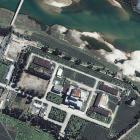 Imagen aérea de un complejo nuclear en Corea del Norte.