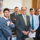 El presidente de Iberdrola, Ignacio Galán, en el centro de la imagen. DL