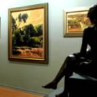Las obras de Pedraza recrean ambientes claros, preferentemente paisajes y rincones rurales