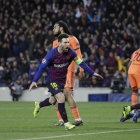 Imagen del Barça-Olympique de Lyón de octavos de la Champions.