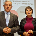 Rosa Eva Martínez y el alcalde, Emilio Gutiérrez.