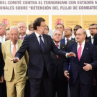 El presidente del Gobierno, Mariano Rajoy, en la inuguración de la cumbre antiterrorista de la ONU en Madrid.