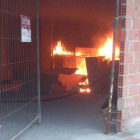 El incendio en sus primeros momentos