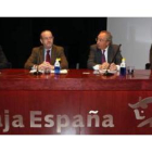 Pablo R. Lago, Jesús Martínez de Rioja, Amancio Fernández y Miguel Ángel Noceda,  durante el debate